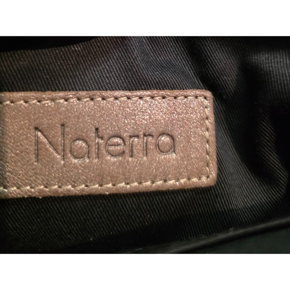 Naterra Women's Wristlet Clutch Lamb Leather Brown Bag Purse - Picture 9 of 16